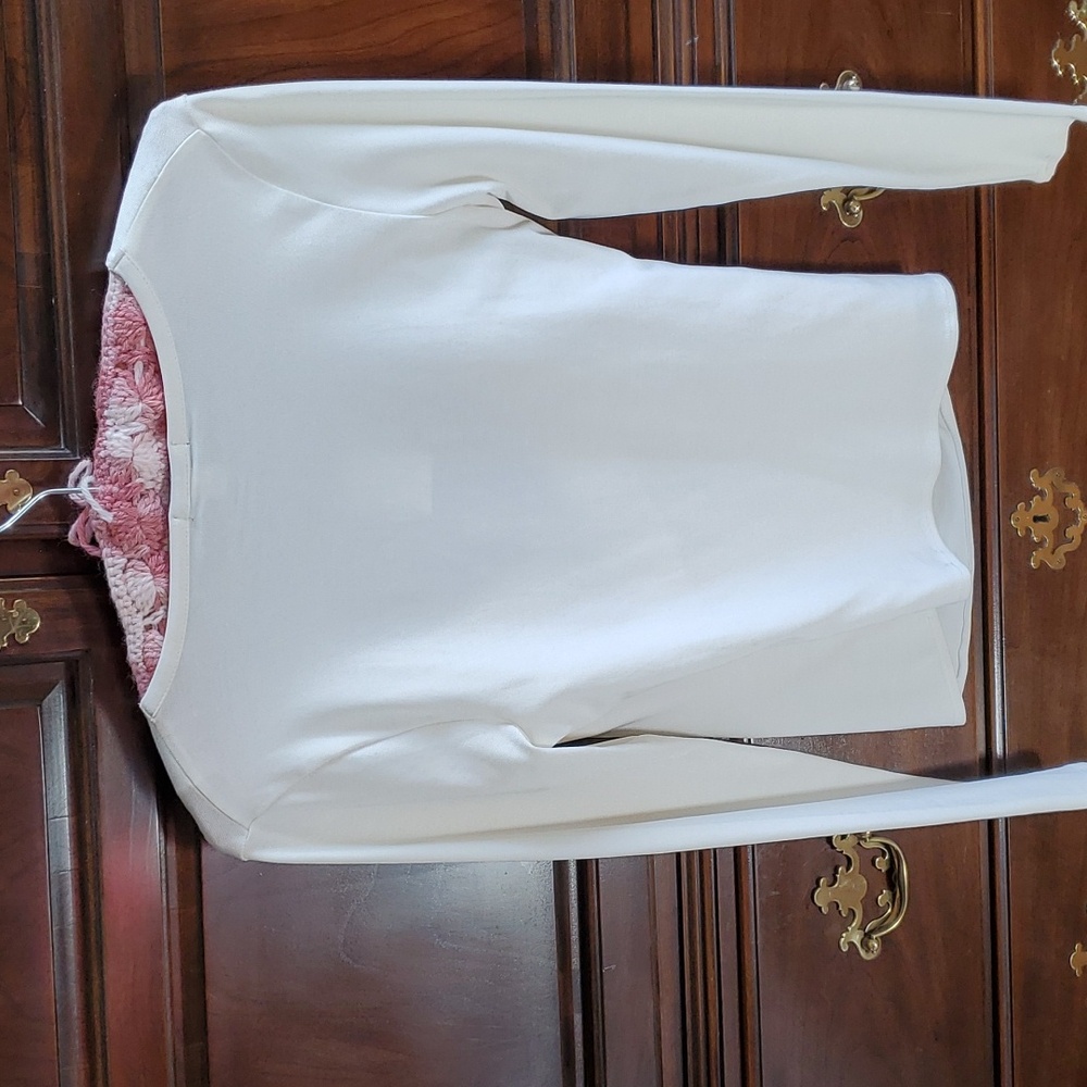 Nwt Gap Stretch Wrap White V-Neck Long Sleeve Top - Picture 3 of 5